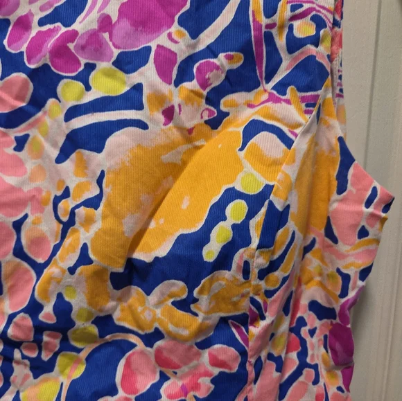 Lilly Pulitzer Courtney Shift Dress in Brilliant Blue Catch And Release Size 14 - Picture 6 of 6